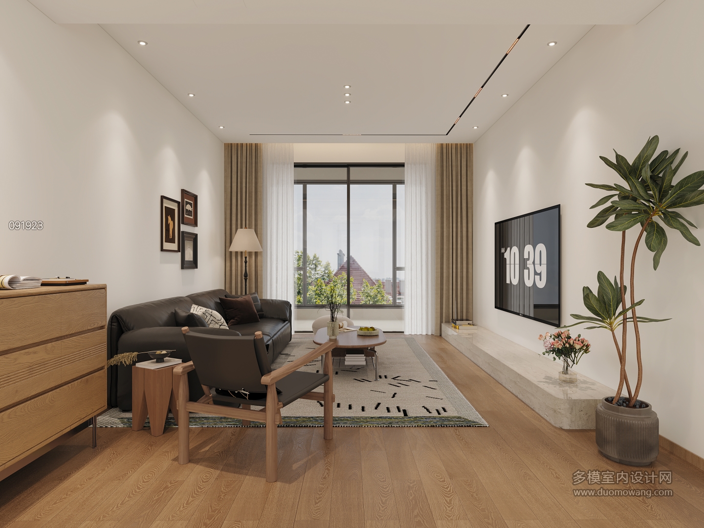 现代中古三楼客厅