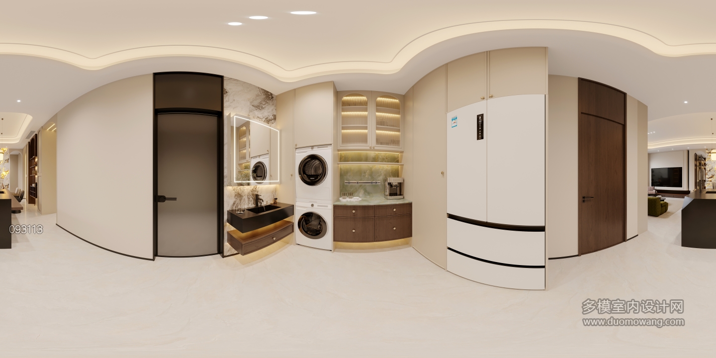 现代法式中古负一功能区全景