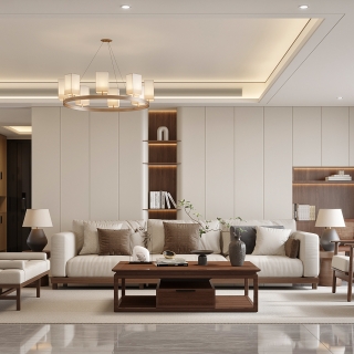 新中式沙发背景