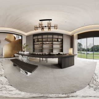 现代-一楼茶室全景