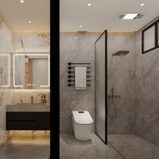 现代四层主卫特写