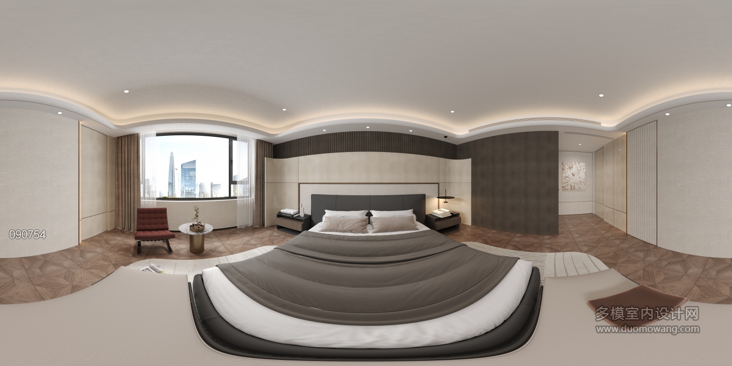 现代主卧360