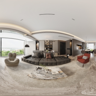 现代客餐厅全景