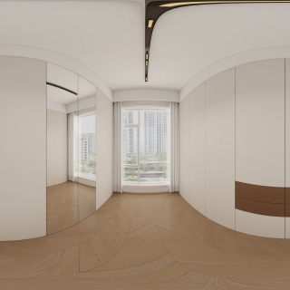 原木奶油衣帽间