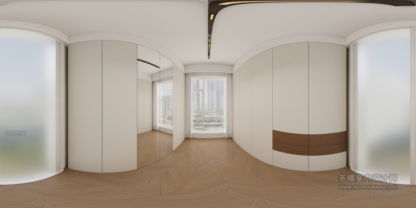 原木奶油衣帽间