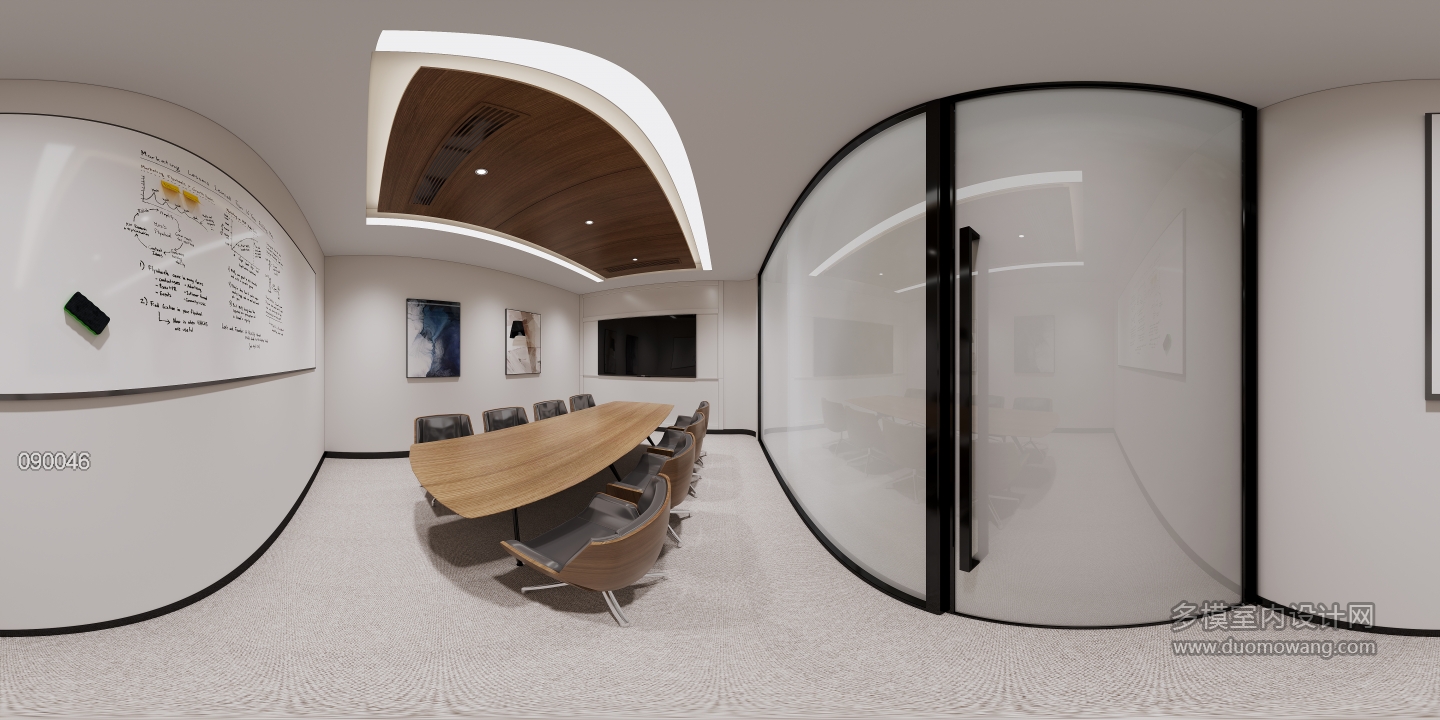 8人会议室全景1