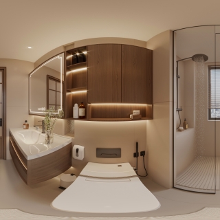 宋式中古卫生间全景