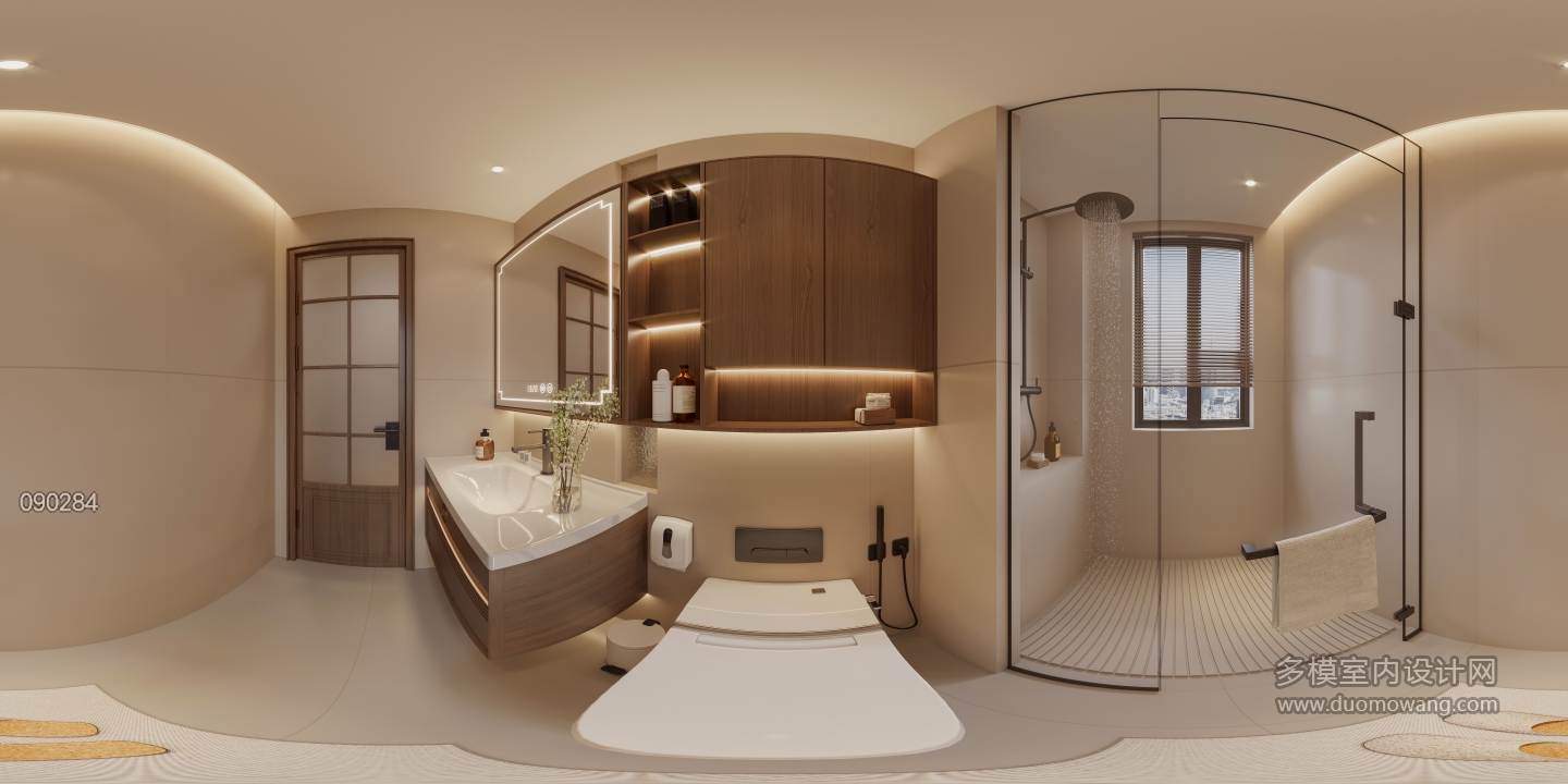 宋式中古卫生间全景