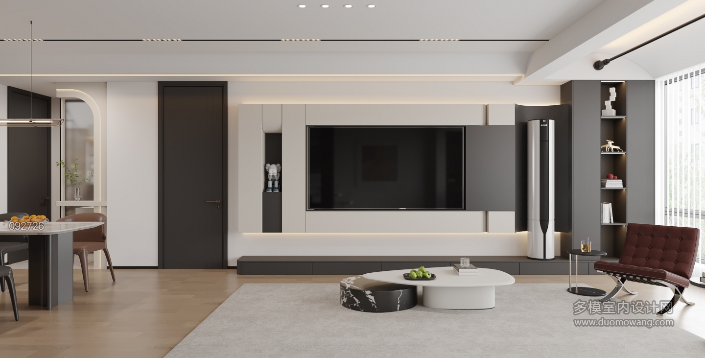 现代客厅电视墙静态