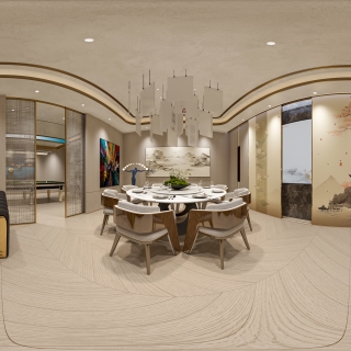 新中式餐厅KTV全景