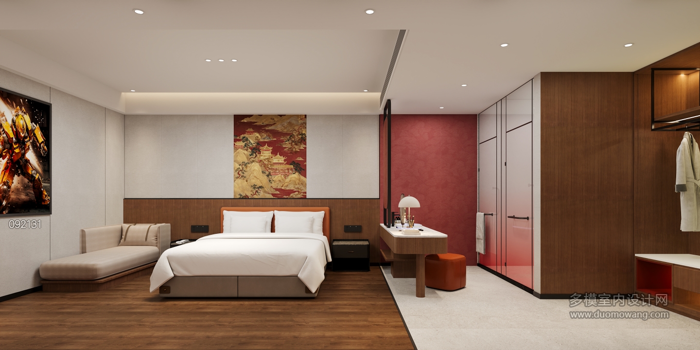 现代单人间2 电视墙