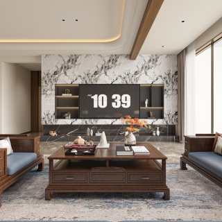 现代一楼电视背景