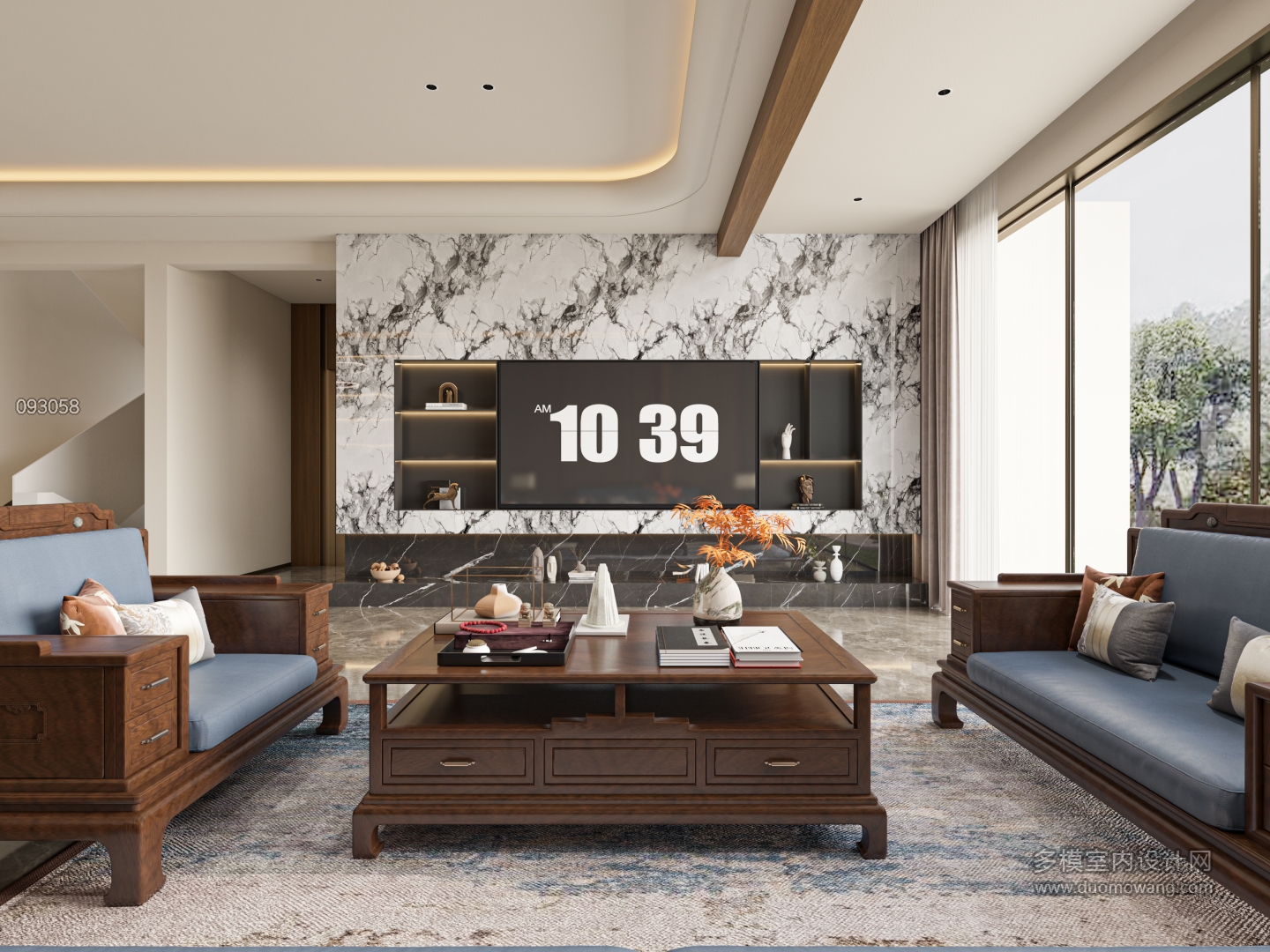 现代一楼电视背景