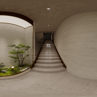 现代楼梯间全景