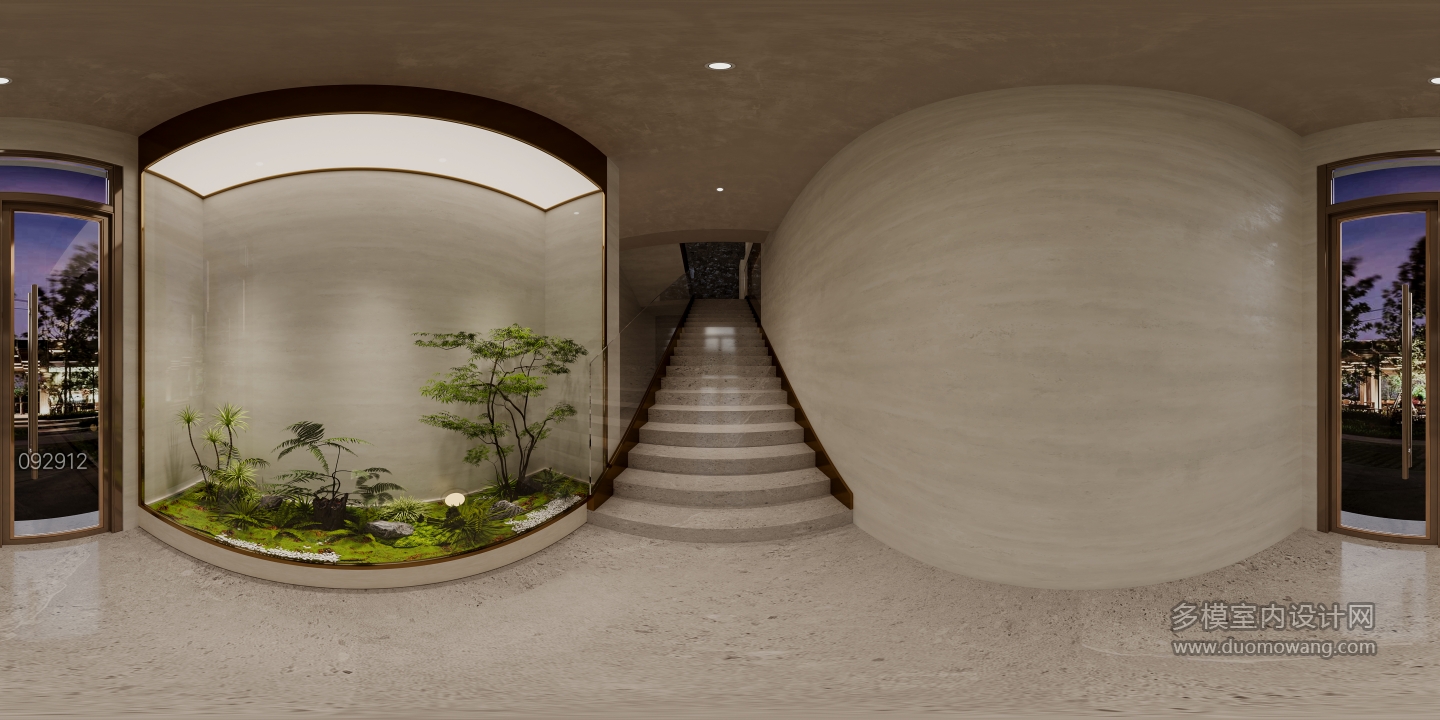 现代楼梯间全景