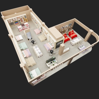 现代家纺店门头