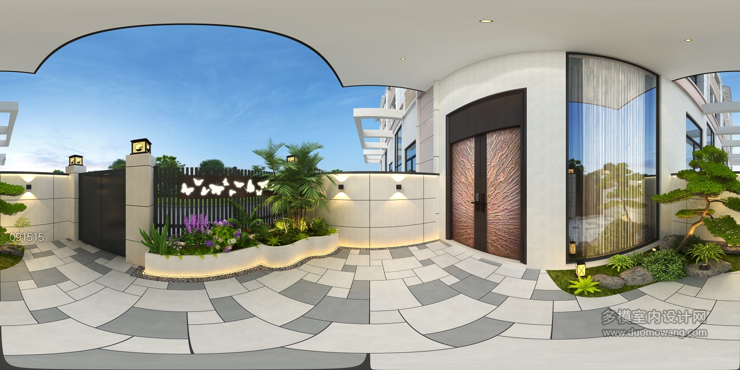 现代中式前花园