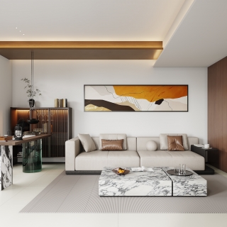 新中式1楼客厅静态