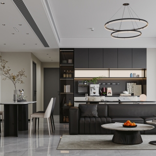 现代客餐厅特写