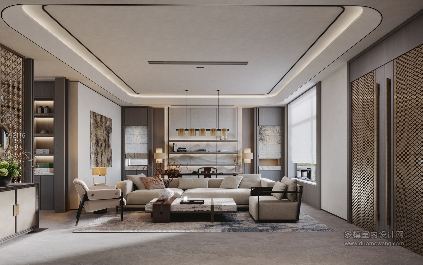 新中式1楼_沙发静态