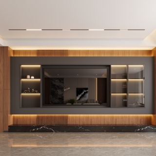 现代三层电视背景