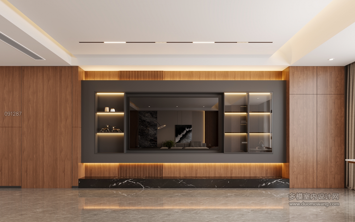 现代三层电视背景