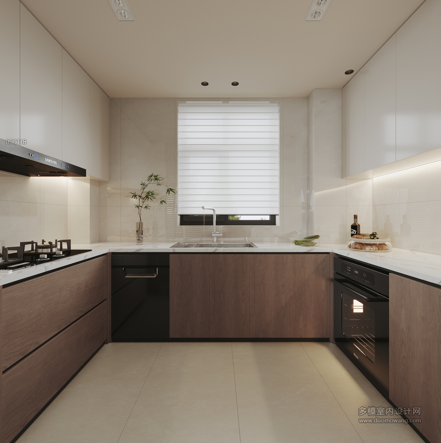 现代中古一层厨房