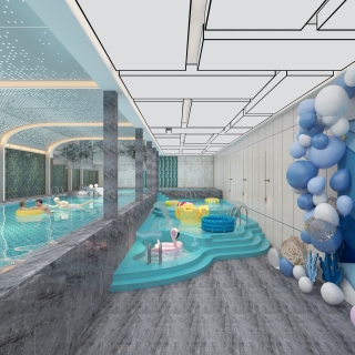 现代游泳馆大厅 (5)