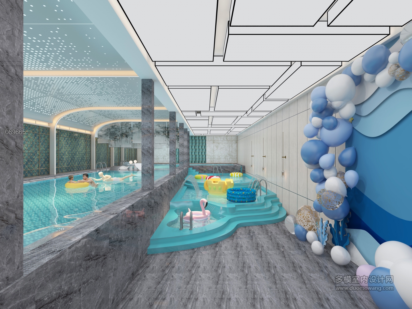 现代游泳馆大厅 (5)