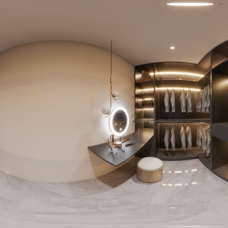 现代衣帽间全景