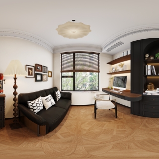 8法式中古风书房全景