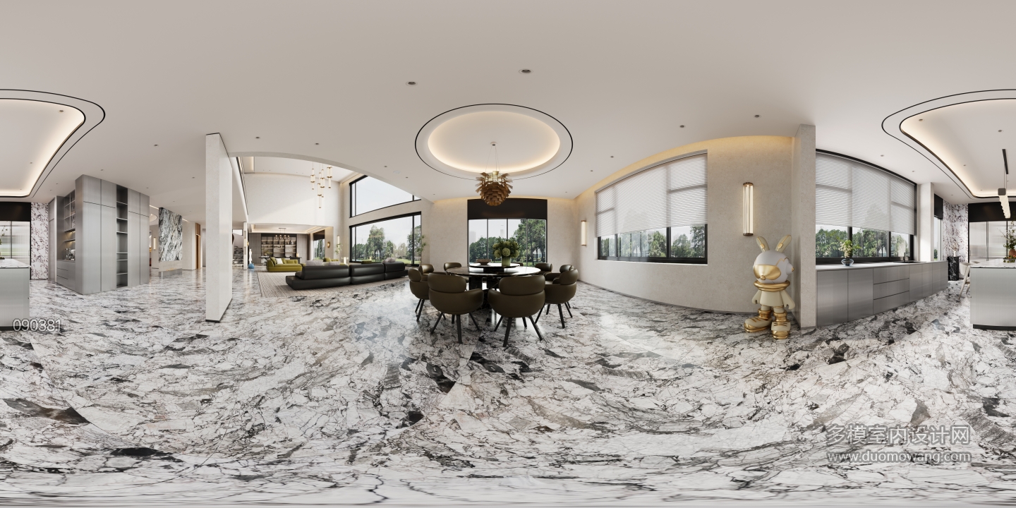 现代-一楼餐厅全景