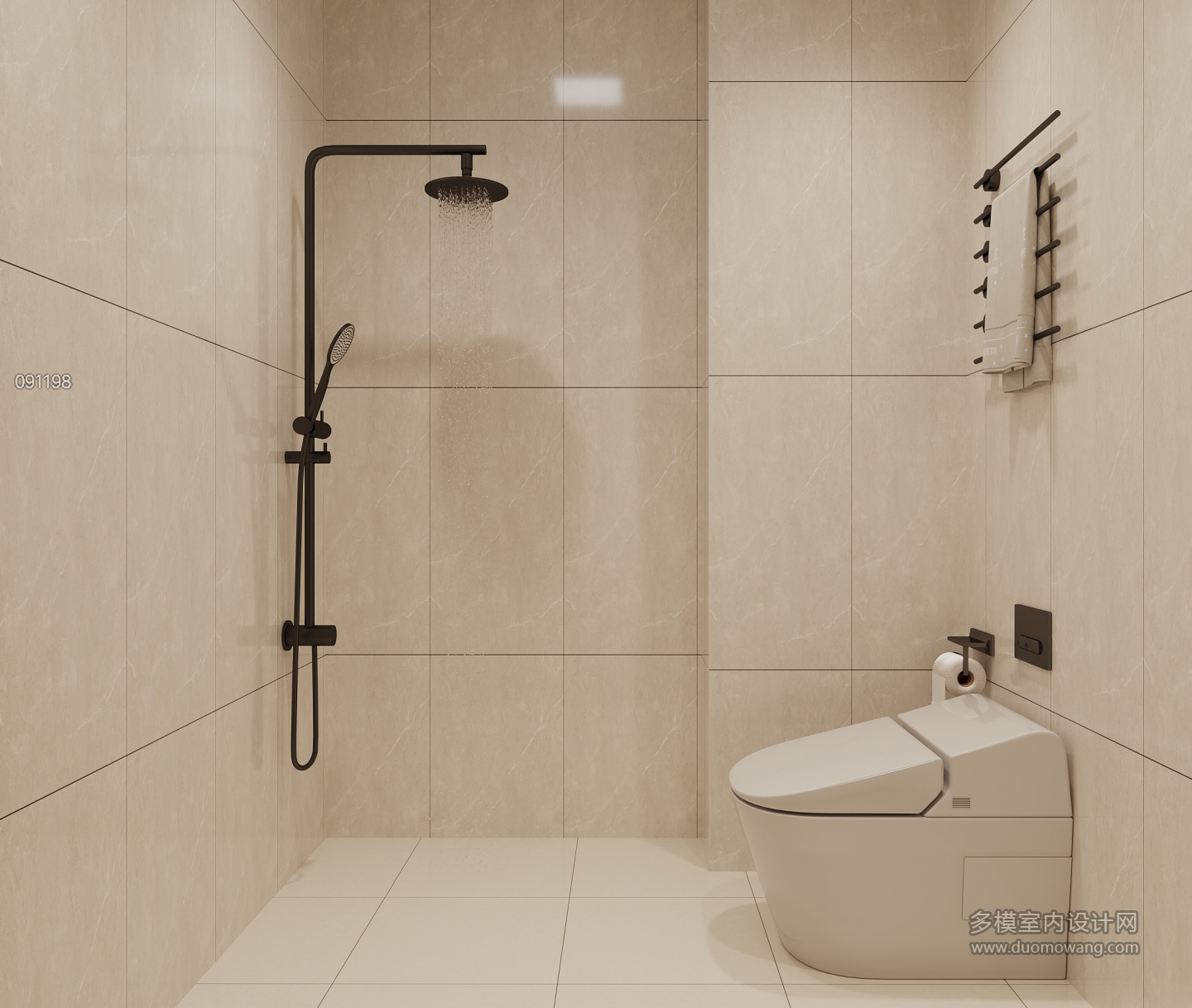 现代办公室卫生间