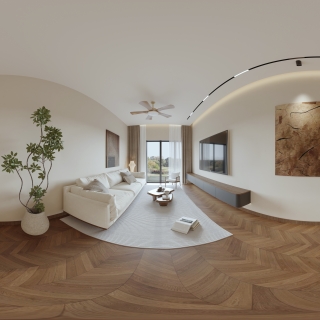 现代 客餐厅 全景