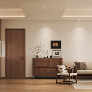 现代中古二楼沙发背景