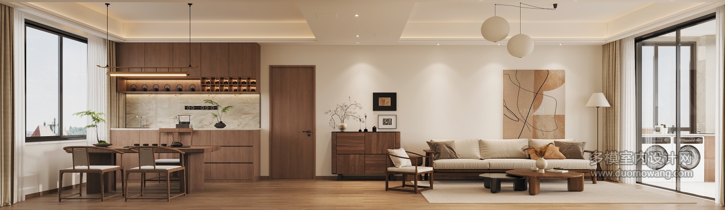 现代中古二楼沙发背景