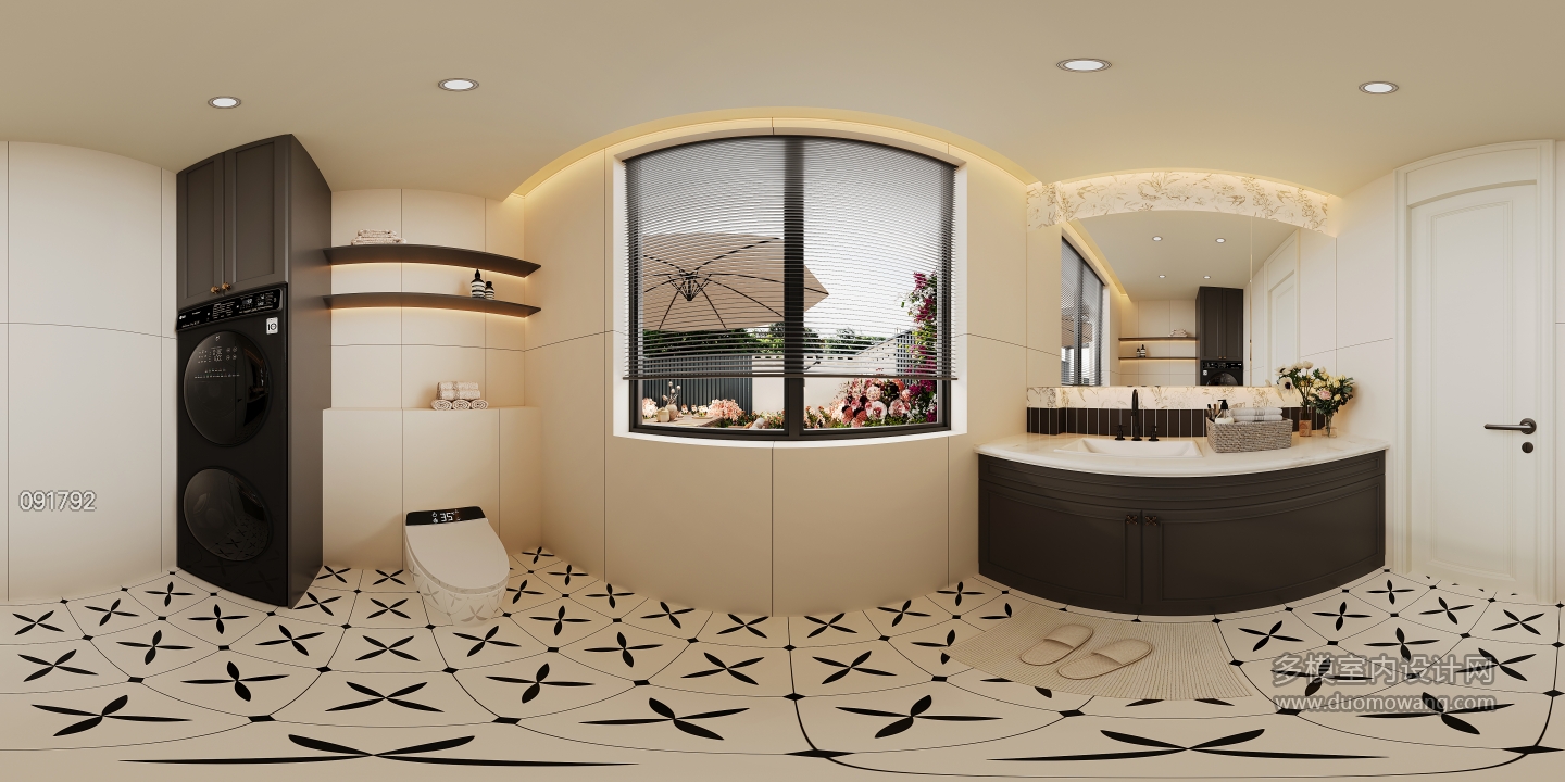 现代一楼卫生间全景