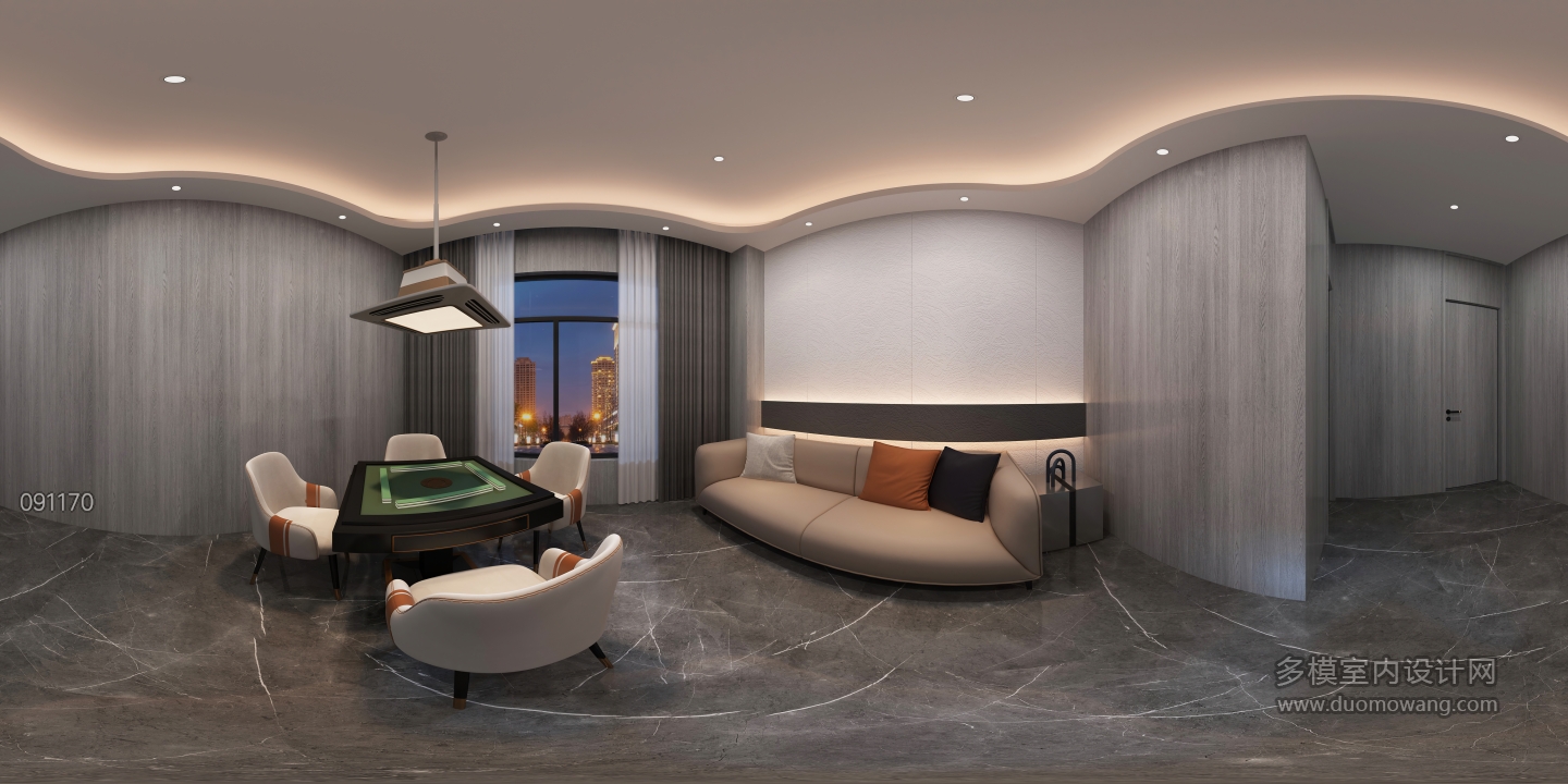 现代台球室麻将室3 (1)