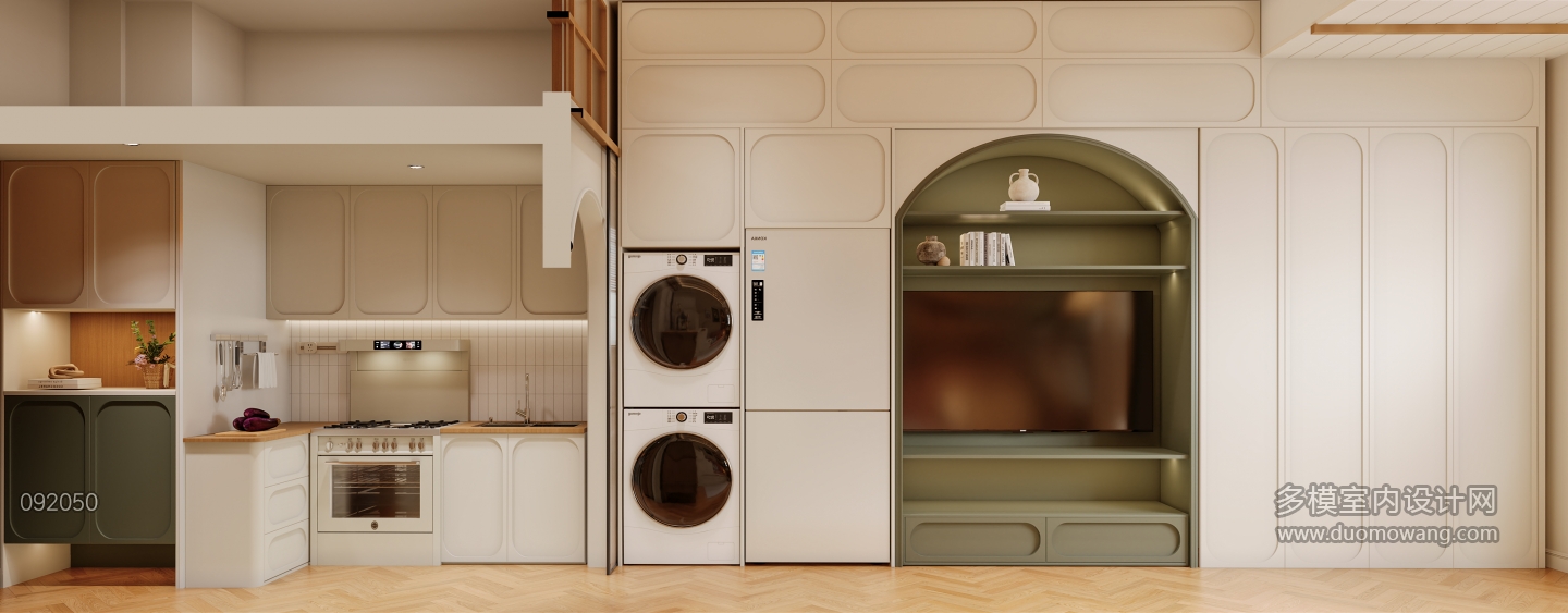 美式乡村_厨房 静态