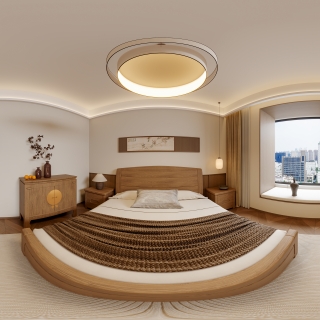 新中式主卧全景