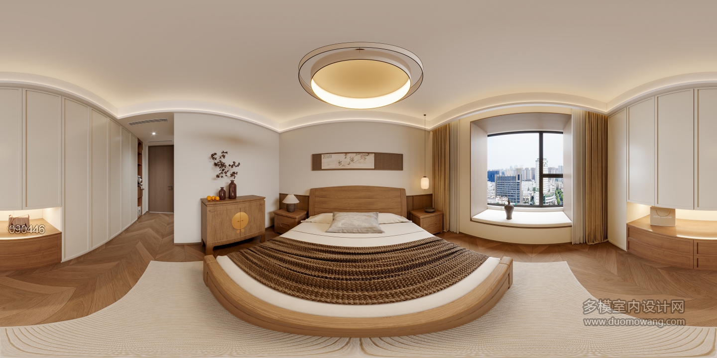 新中式主卧全景
