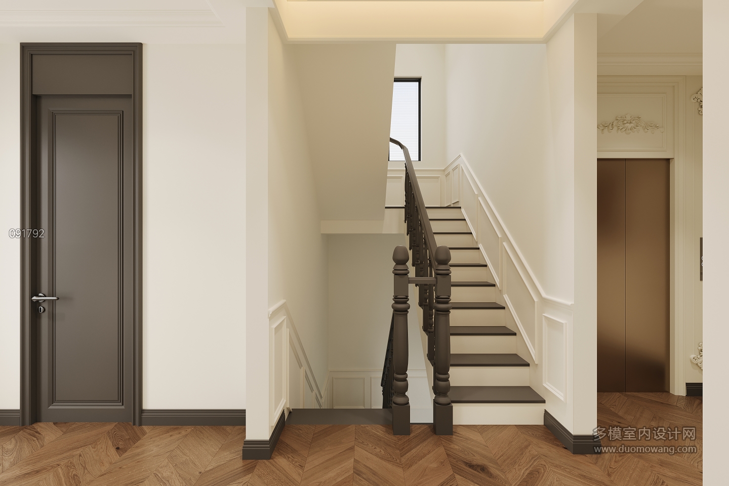 现代二楼楼梯间单张