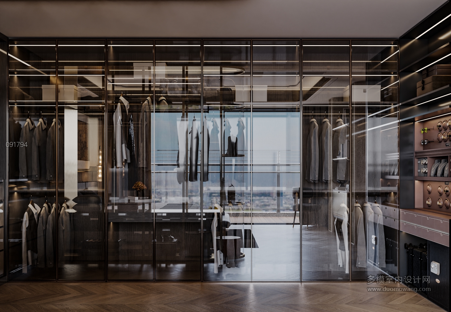 现代主卧衣帽间