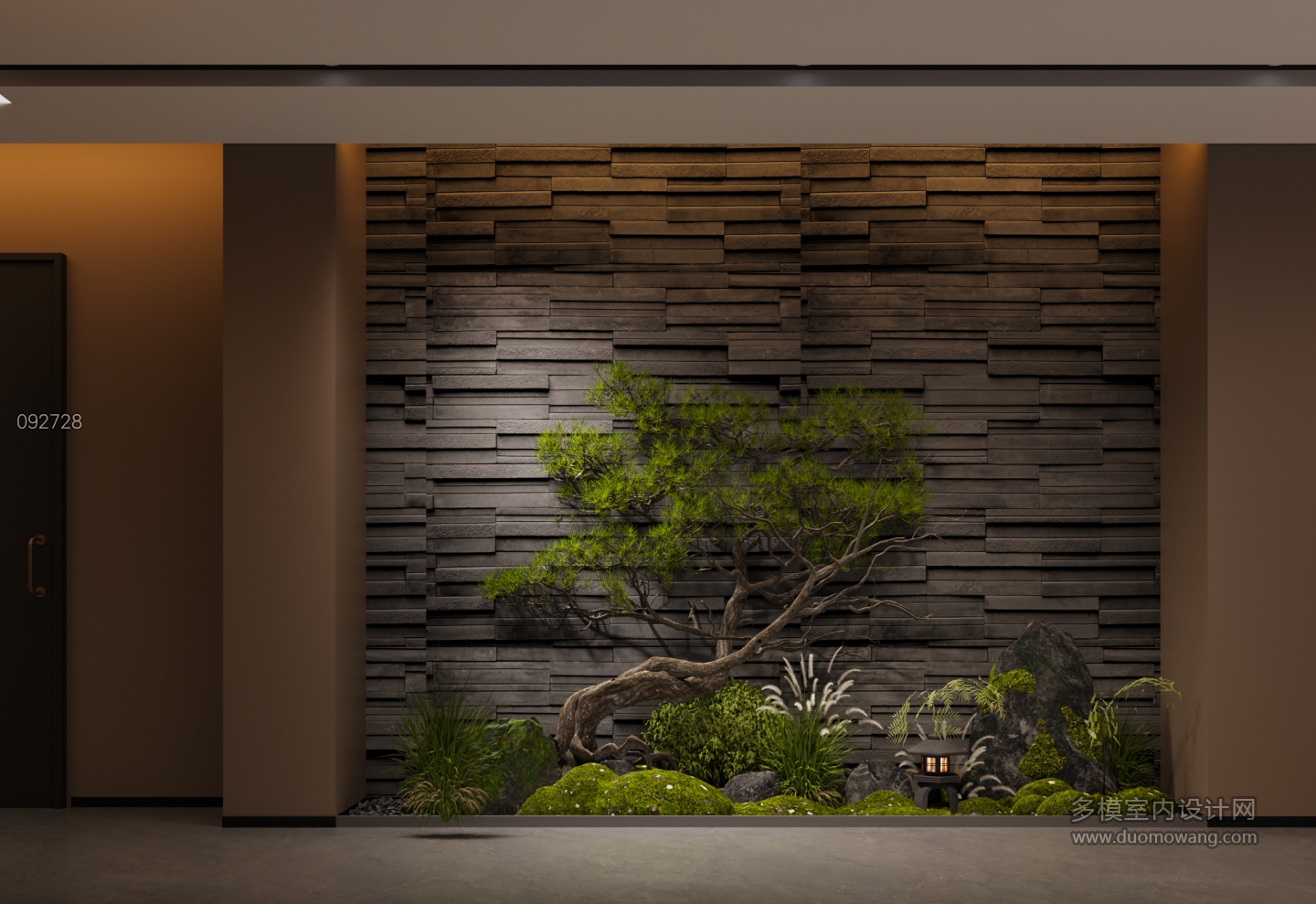 现代二楼走廊景观