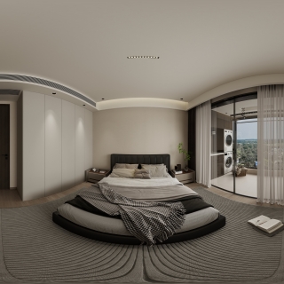 现代简约次卧A全景