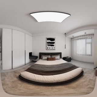 现代黑白灰主卧