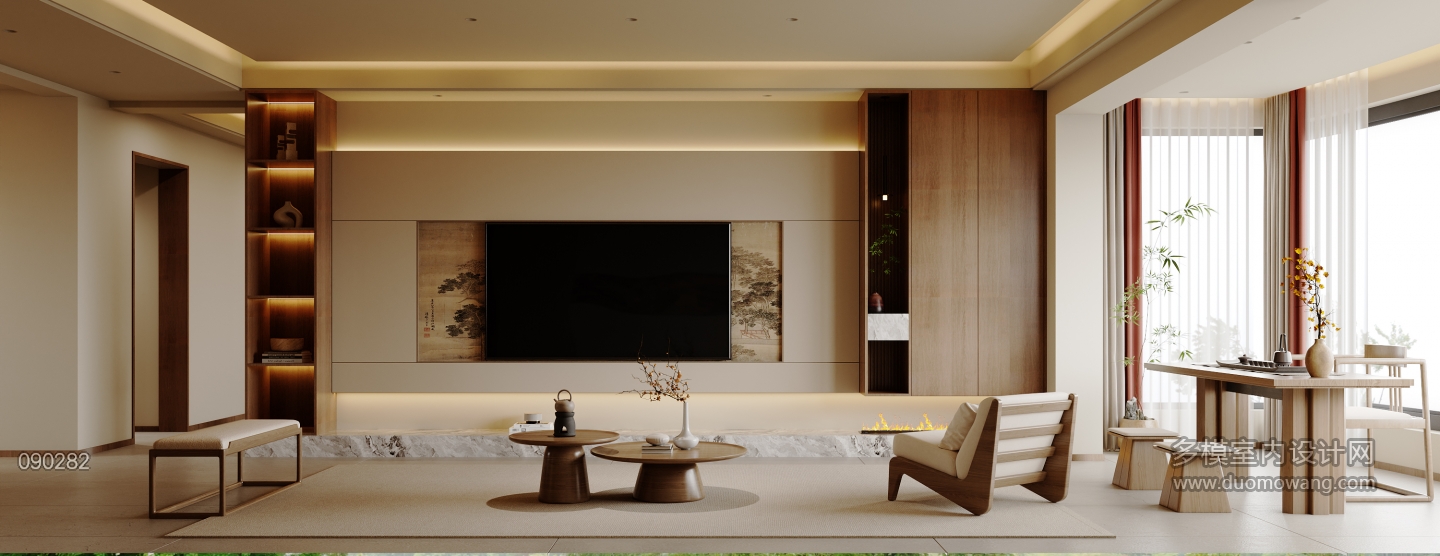 04-平面施工图-滨湖一号_recover_单张电视背景