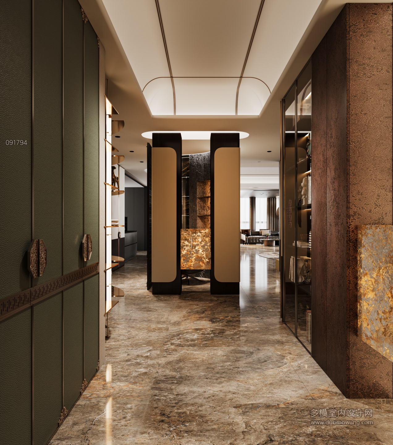 现代入户门厅内