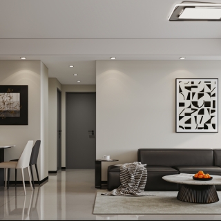 黑白灰客餐厅特写