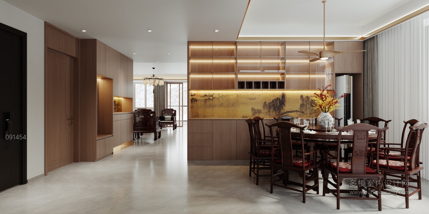 新中式三层餐厅静态2